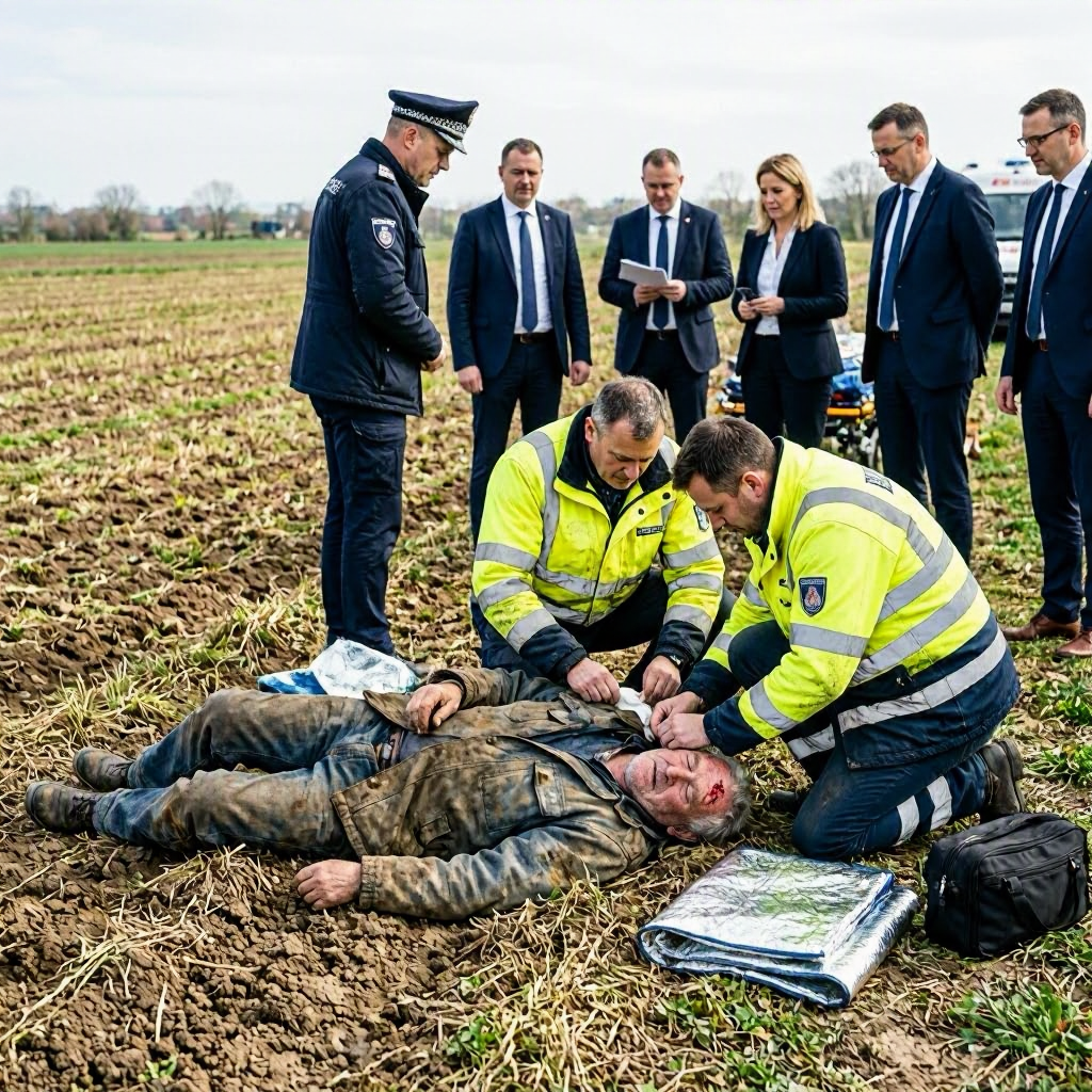 77-Jähriger bei Unfall auf dem Feld schwer verletzt