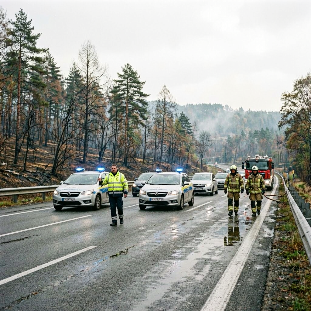 A9 bei Bad Lobenstein nach Waldbränden wieder frei für den Verkehr