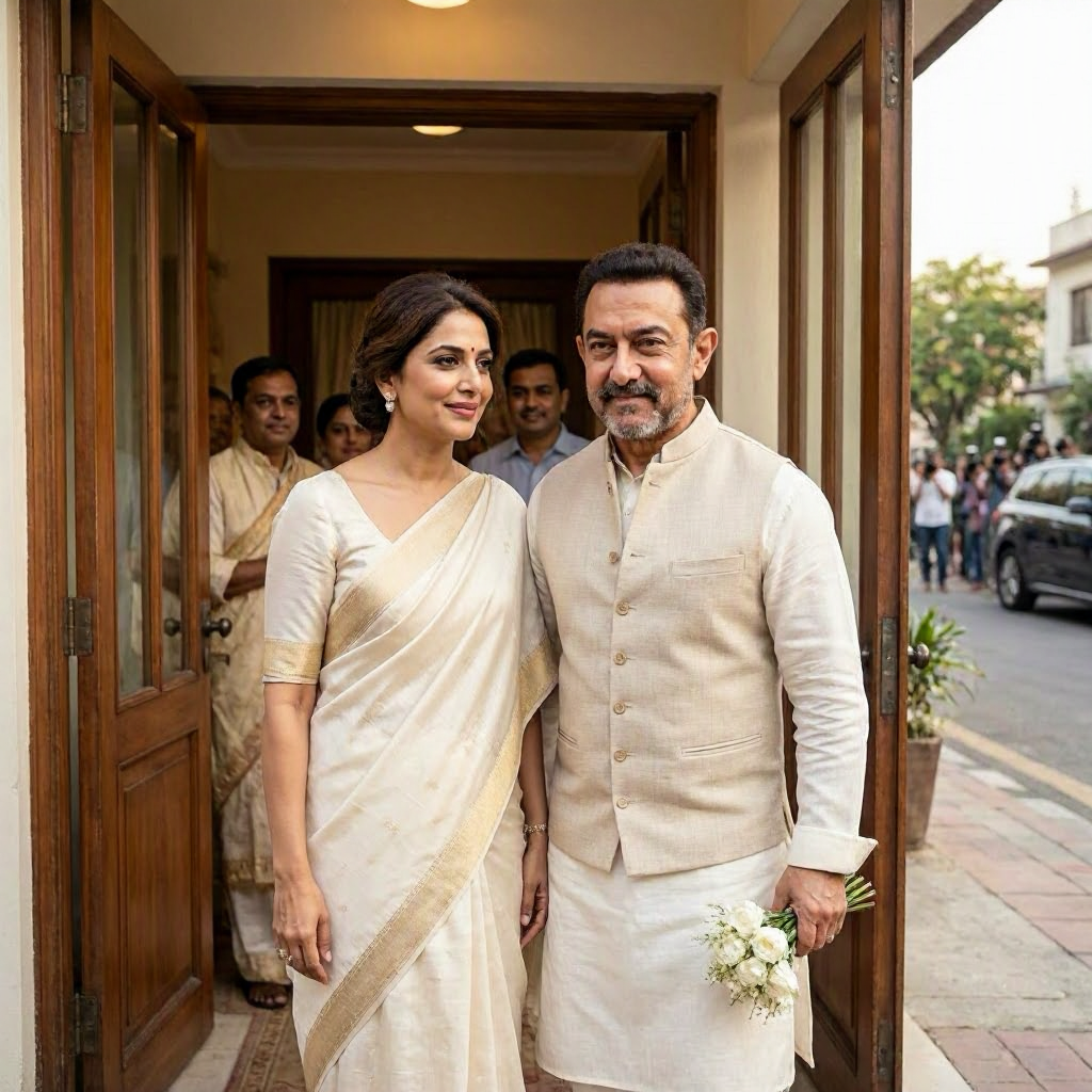 Aamir Khan and Gauri Spratt Exchange Vows in Intimate Ceremony at Bandra Home
