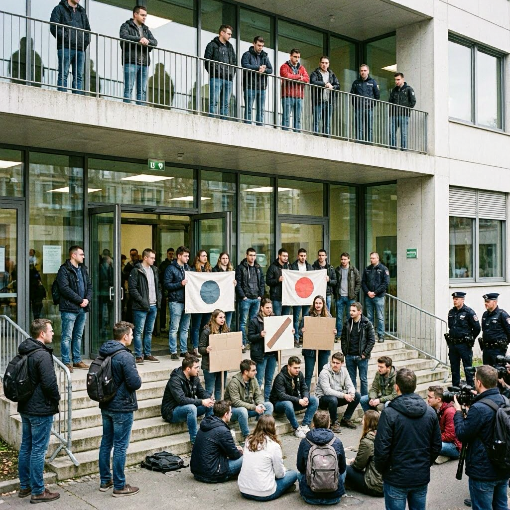 Aktivisten besetzen Uni-Gebäude in Gießen für sozialen Austausch