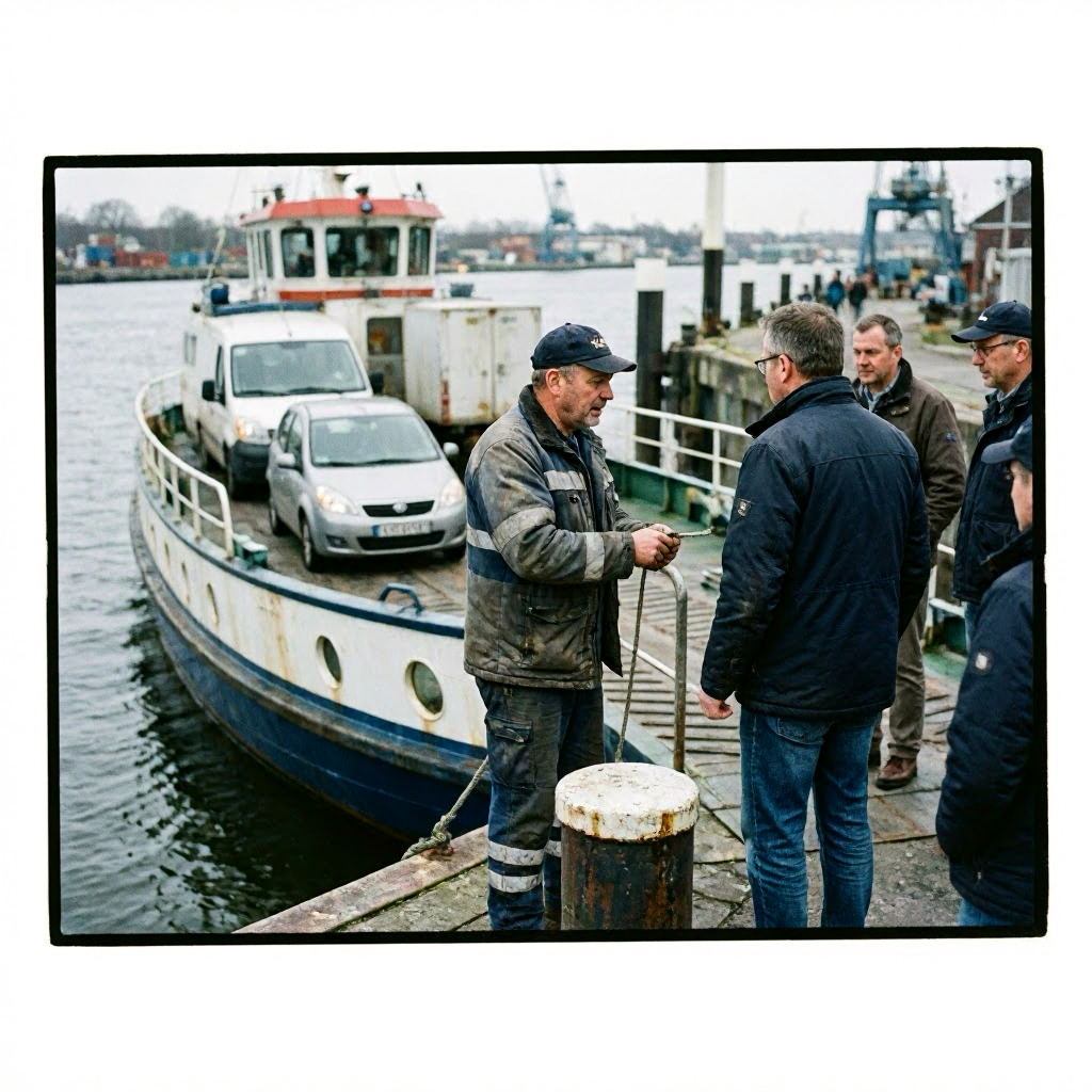 Alltag auf der Hoopter Möwe 2: Hamburgs letzte Autofähre im Einsatz
