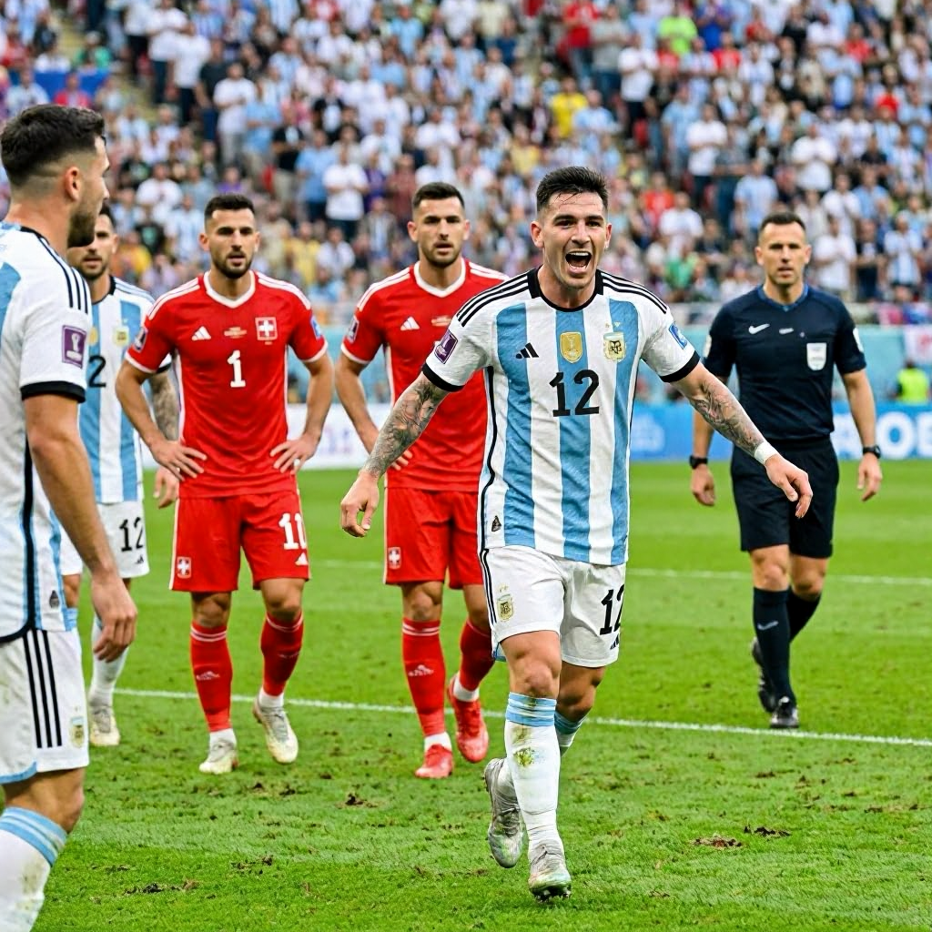 Alvarez's Stunning Strike Propels Argentina Past Switzerland 3-1 in World Cup Quarterfinals