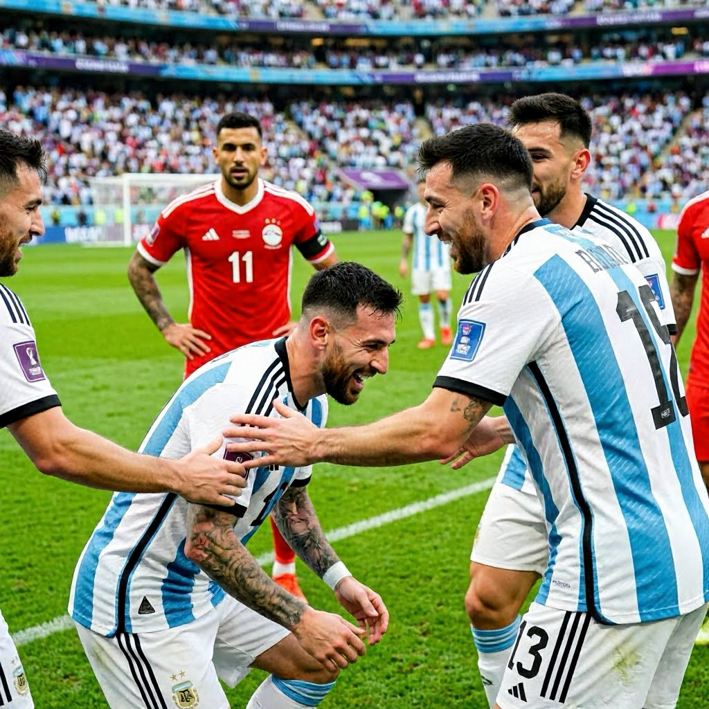 Argentina Stuns Egypt 3-2 to Advance to World Cup Quarterfinals