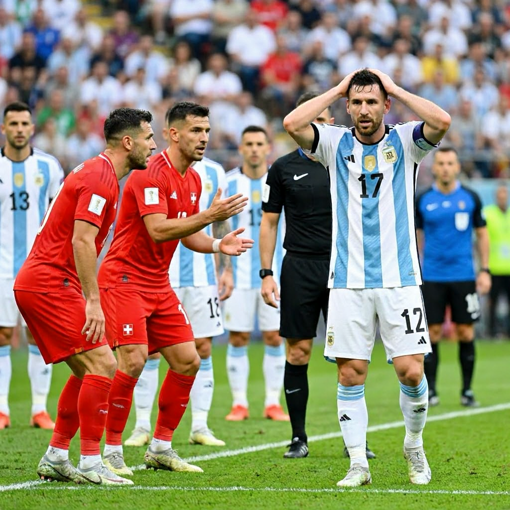 Argentinien zittert sich gegen zehn Schweizer ins Halbfinale der WM
