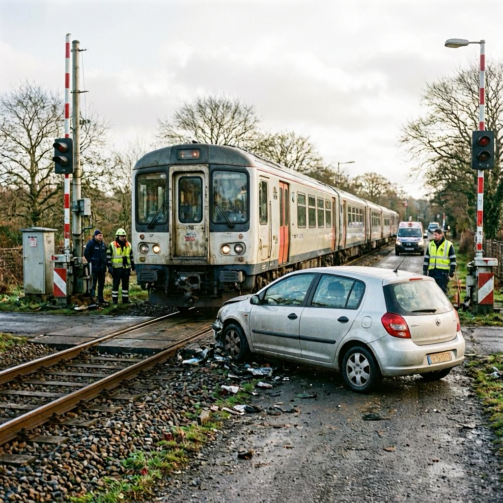 Auto kollidiert mit Zug in Gengenbach – Bahnverkehr eingestellt