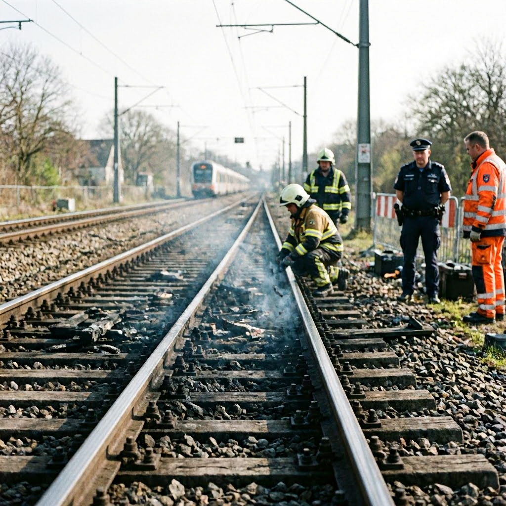 Bahnstrecke Düsseldorf–Köln gesperrt: Brand beschädigt Gleise in NRW