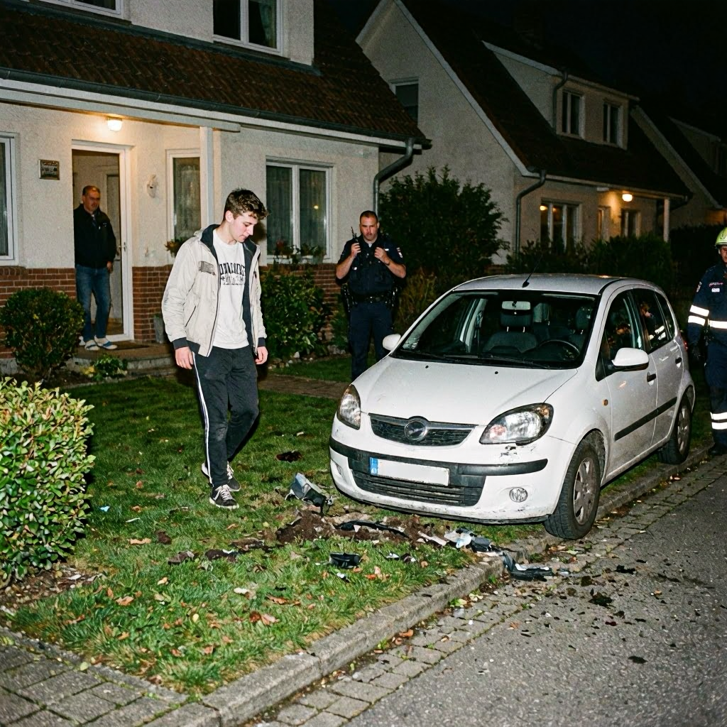 Betrunkener 17-Jähriger kracht in Vorgarten: Polizei schaltet ein