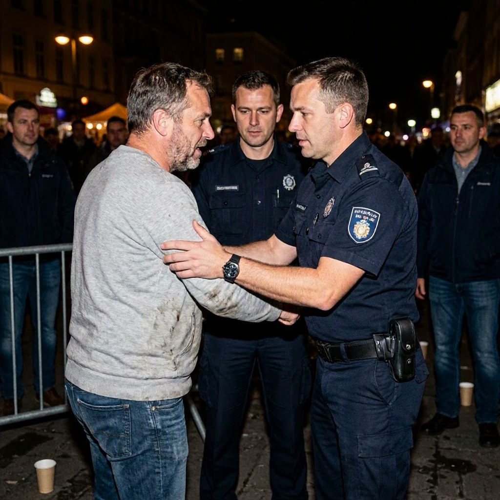 Betrunkener verletzt Polizei nach Festbesuch in der Stadt