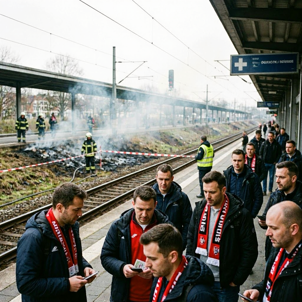 Böschungsbrand legt Nürnberger S-Bahn lahm: Bahnverkehr stark beeinträchtigt
