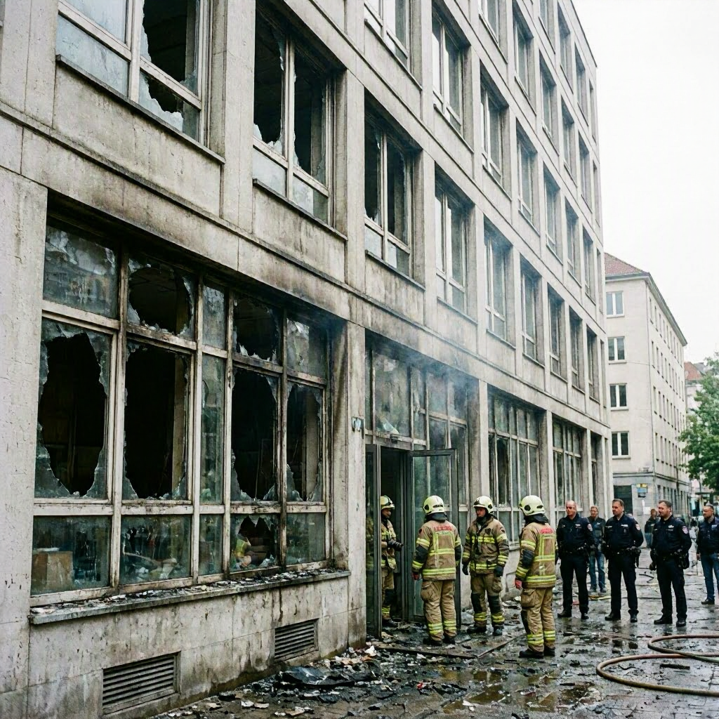 Brand in Neukölln: Ermittlungen nach möglicher Explosion im Bürogebäude