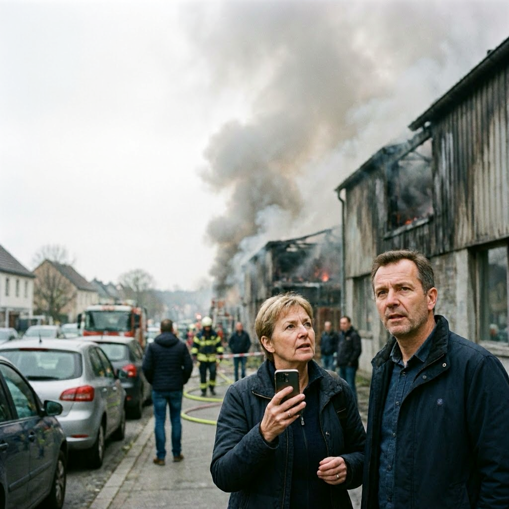 Brand in Weddingstedt: Warn-App aufgrund starker Rauchentwicklung aktiviert