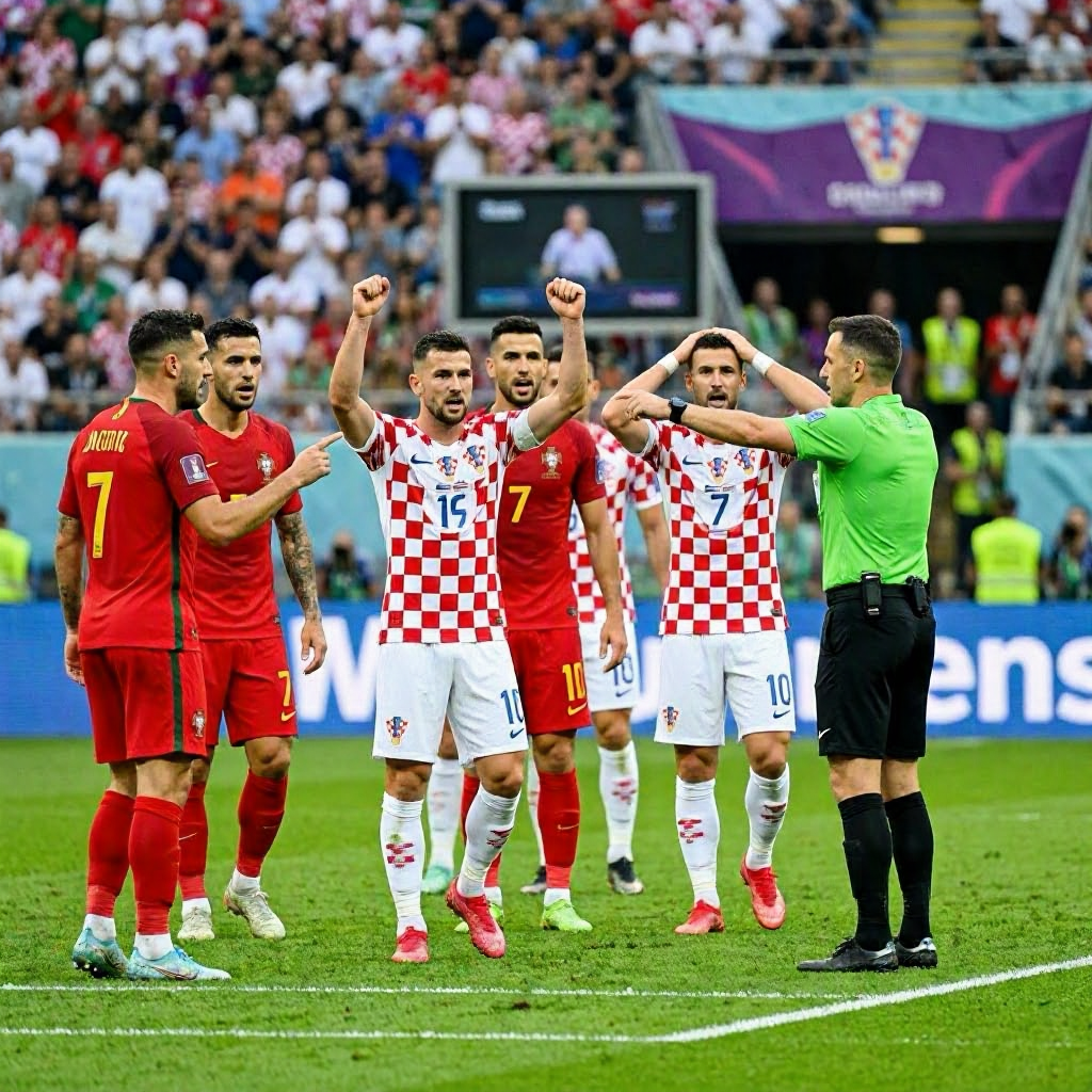 Croatia's Last-Minute Equaliser Against Portugal Disallowed by VAR