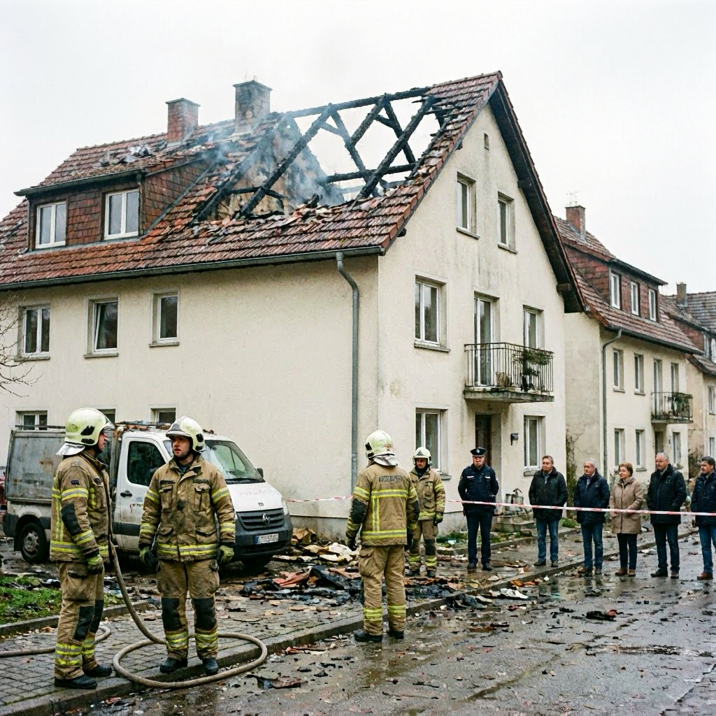 Dachstuhlbrand in Friesneheim verursacht 300.000 Euro Schaden
