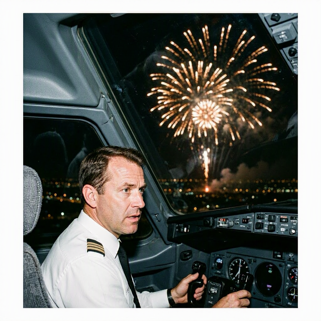 Delta Pilot Reports Close Call with Firework During Chicago's July Fourth Celebration