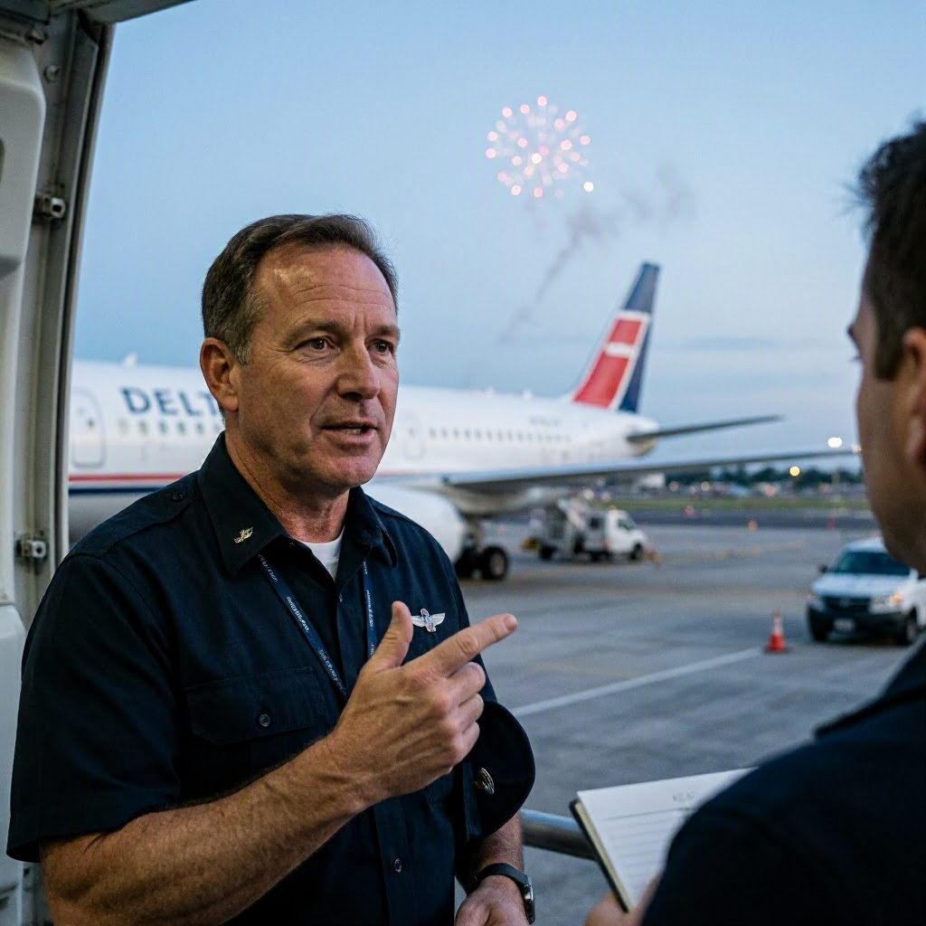 Delta Pilot Reports Close Encounter with Firework Over Chicago