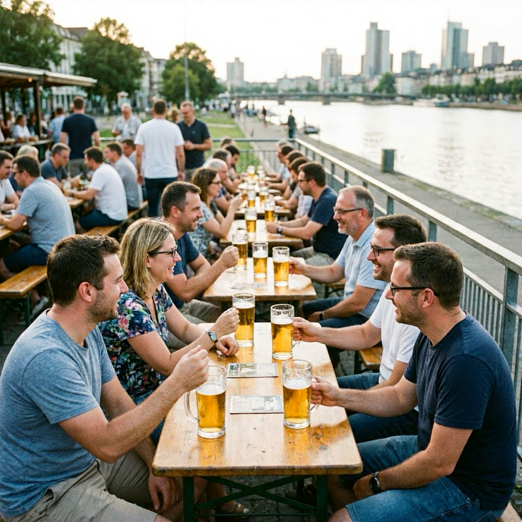 Die besten Biergärten in Frankfurt am Main direkt am Wasser