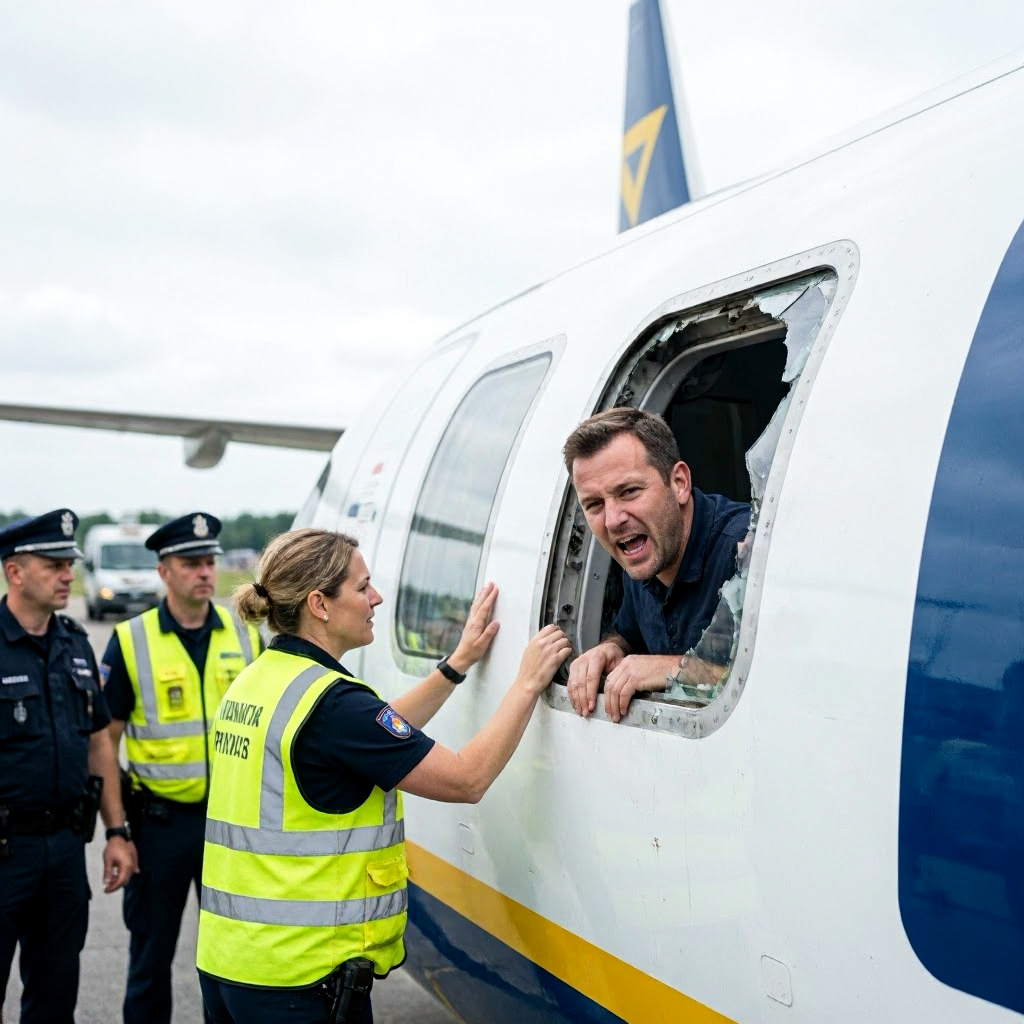 Drama bei Ryanair-Flug nach Bayern: Passagier aus gebrochenem Fenster gesogen