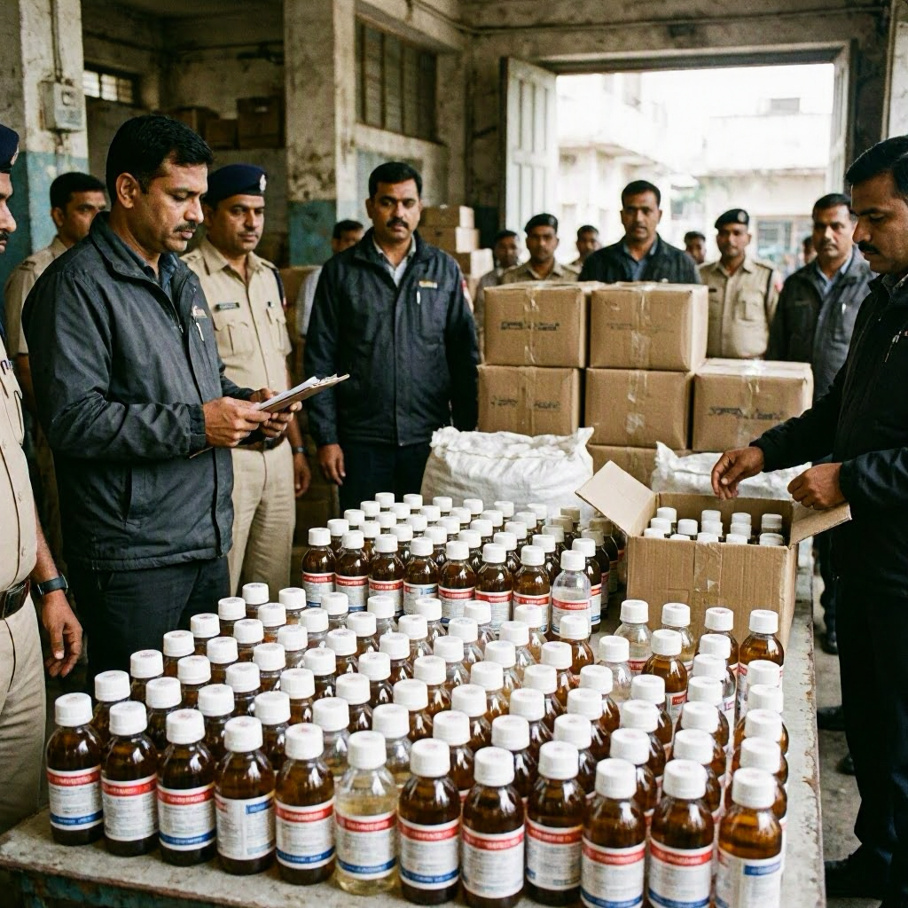 DRI Foils Narcotics Operation, Seizes Over 1.11 Lakh Codeine Syrup Bottles