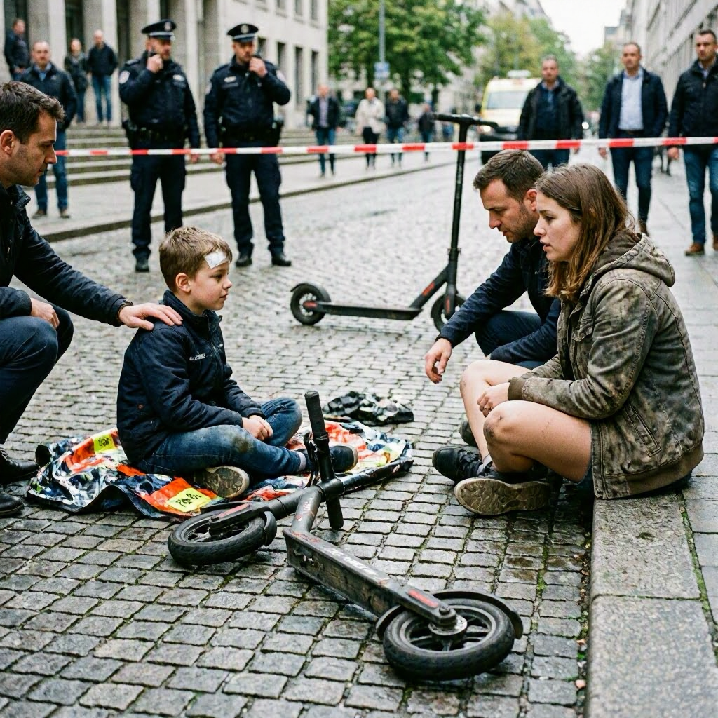 E-Scooter-Unfälle: Kind und junge Frau verletzt, Fahrer flüchtig