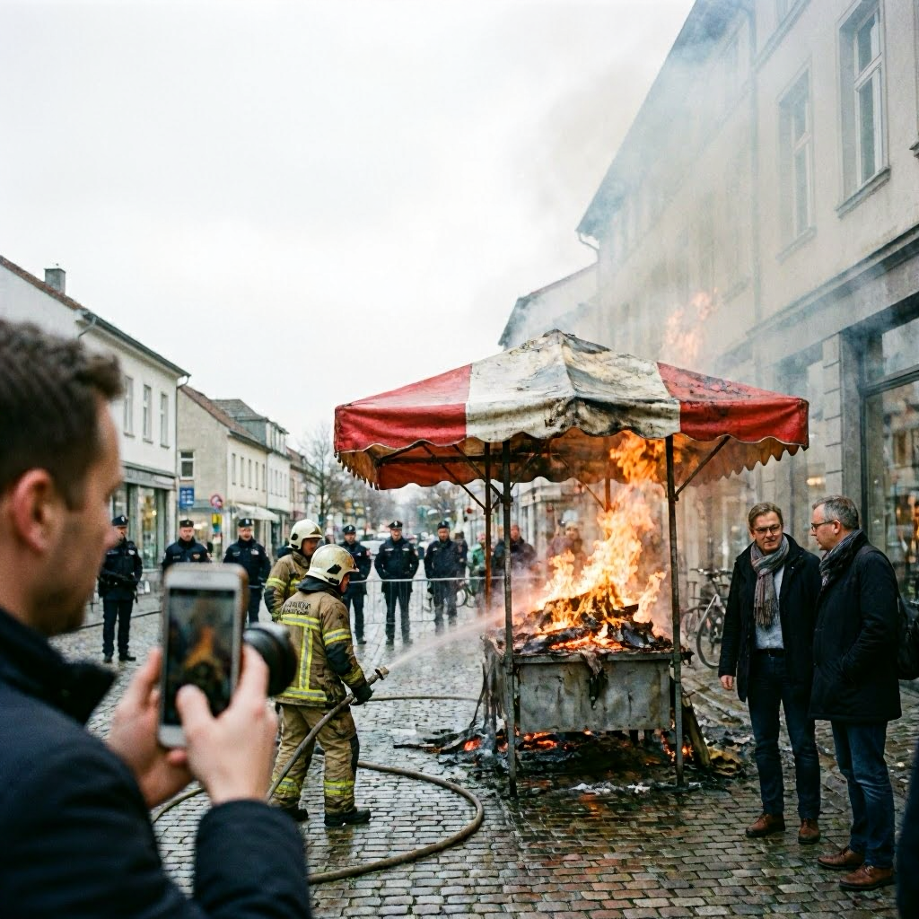 Erdbeerstand von Karls erneut in Flammen – Verdacht auf Brandstiftung