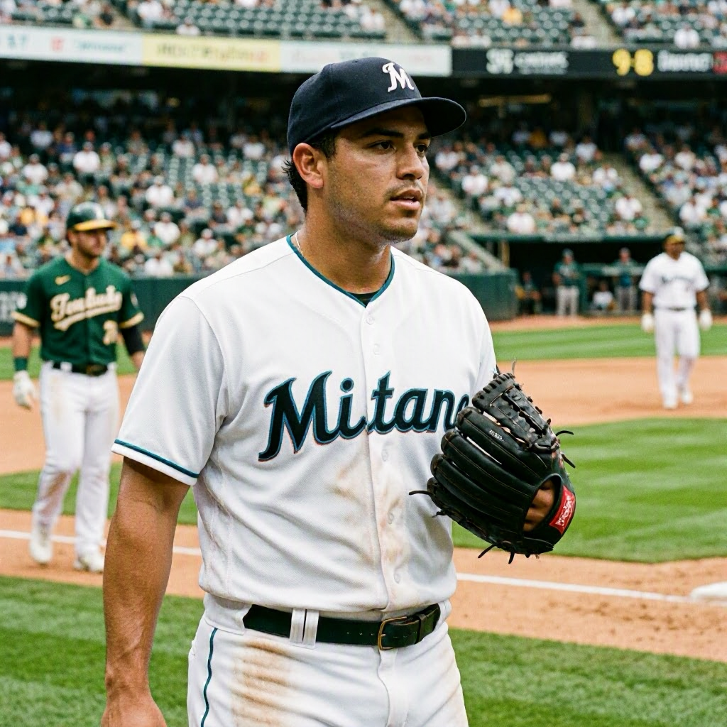 Eury Pérez Shines as Marlins Hold Off A's for 9-8 Victory