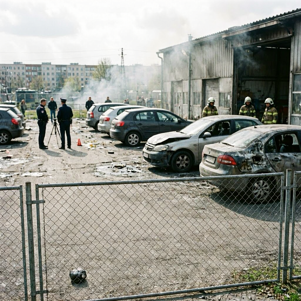 Explosion beschädigt sieben Autos auf Werkstattgelände in Berlin-Zehlendorf