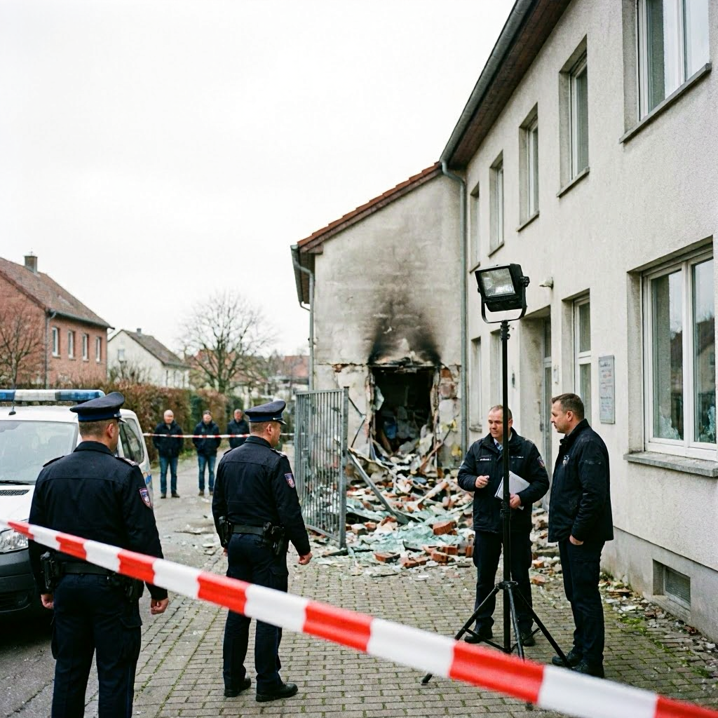 Explosion hinter Polizeiwache im Rheinisch-Bergischen Kreis – Staatsschutz ermittelt