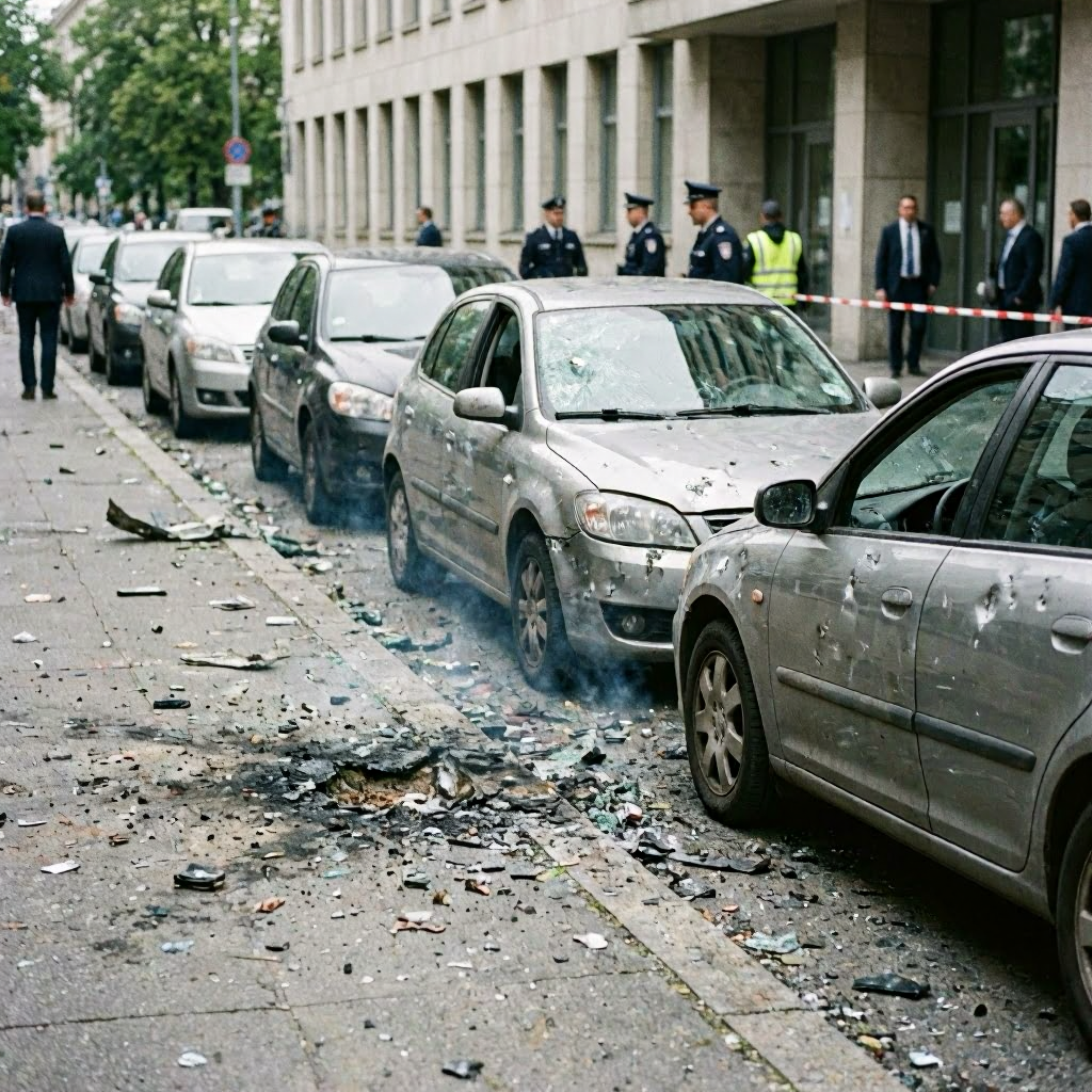 Explosion in Steglitz-Zehlendorf beschädigt sieben Autos