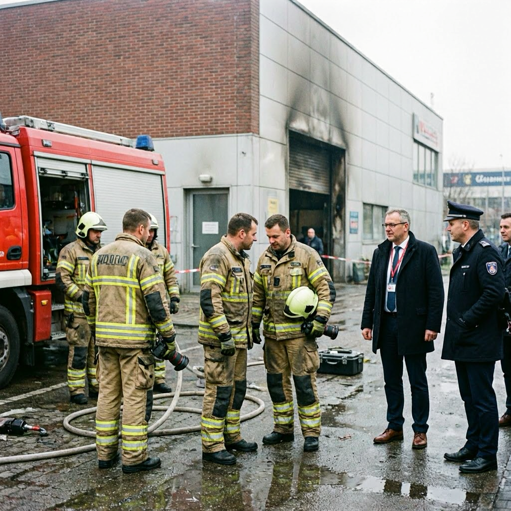 Feuerwehr schließt Löscharbeiten nach Brand bei Nürnberger Messe ab