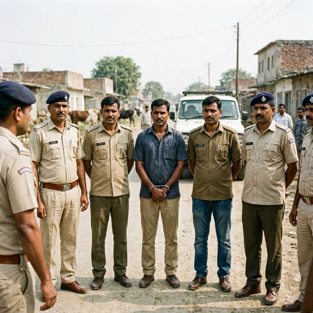 Five Cattle Thieves Apprehended in Police Encounter in Bulandshahr, UP