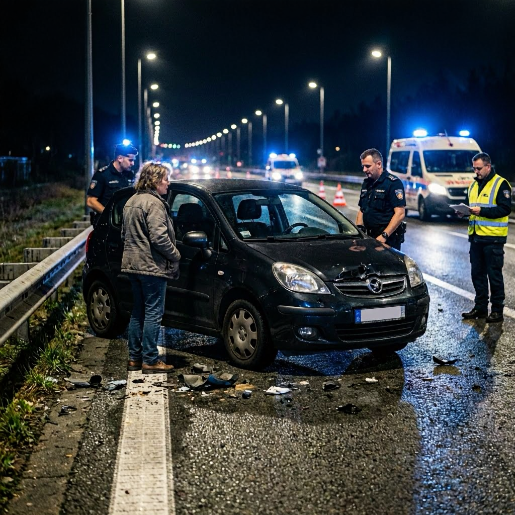 Frau verursacht Unfall auf A6 bei Enkenbach-Alsenborn mit über zwei Promille