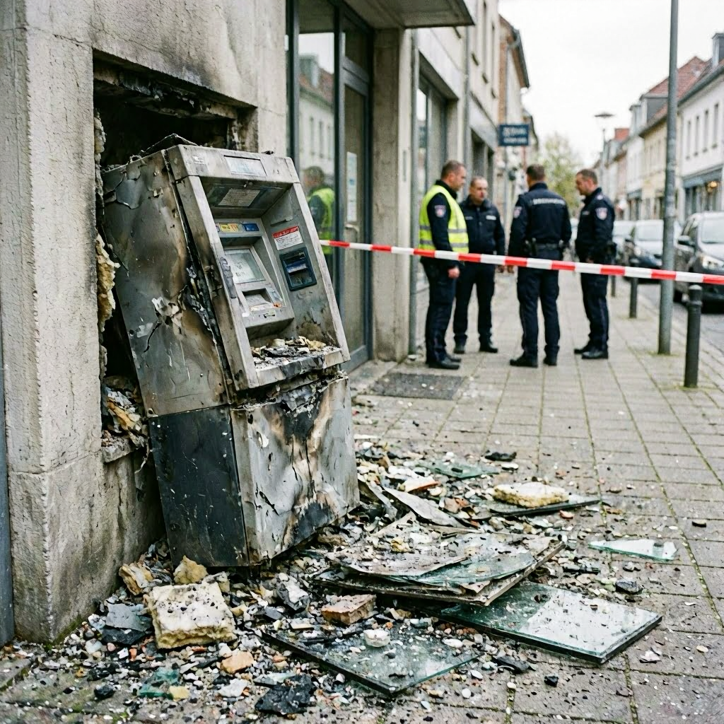 Geldautomat in Dietzenbach gesprengt: Explosion sorgt für große Schäden