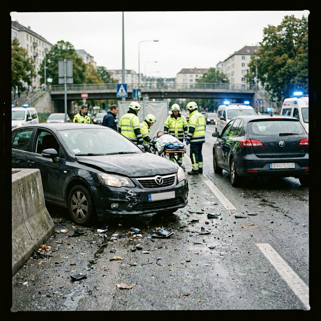 Heftiger Unfall am Mittleren Ring fordert in München ein Todesopfer