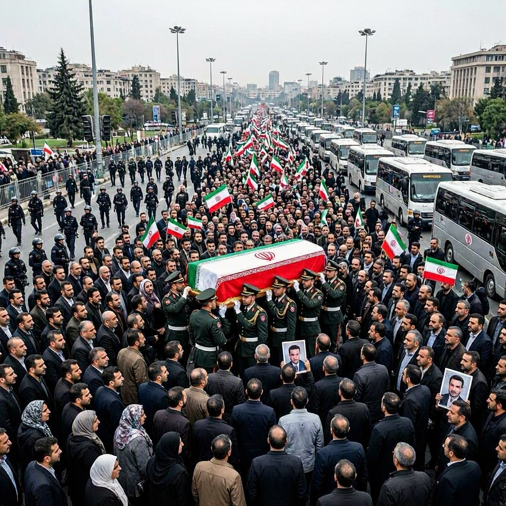 Iran Allegedly Coerces Citizens to Attend Khamenei's Funeral