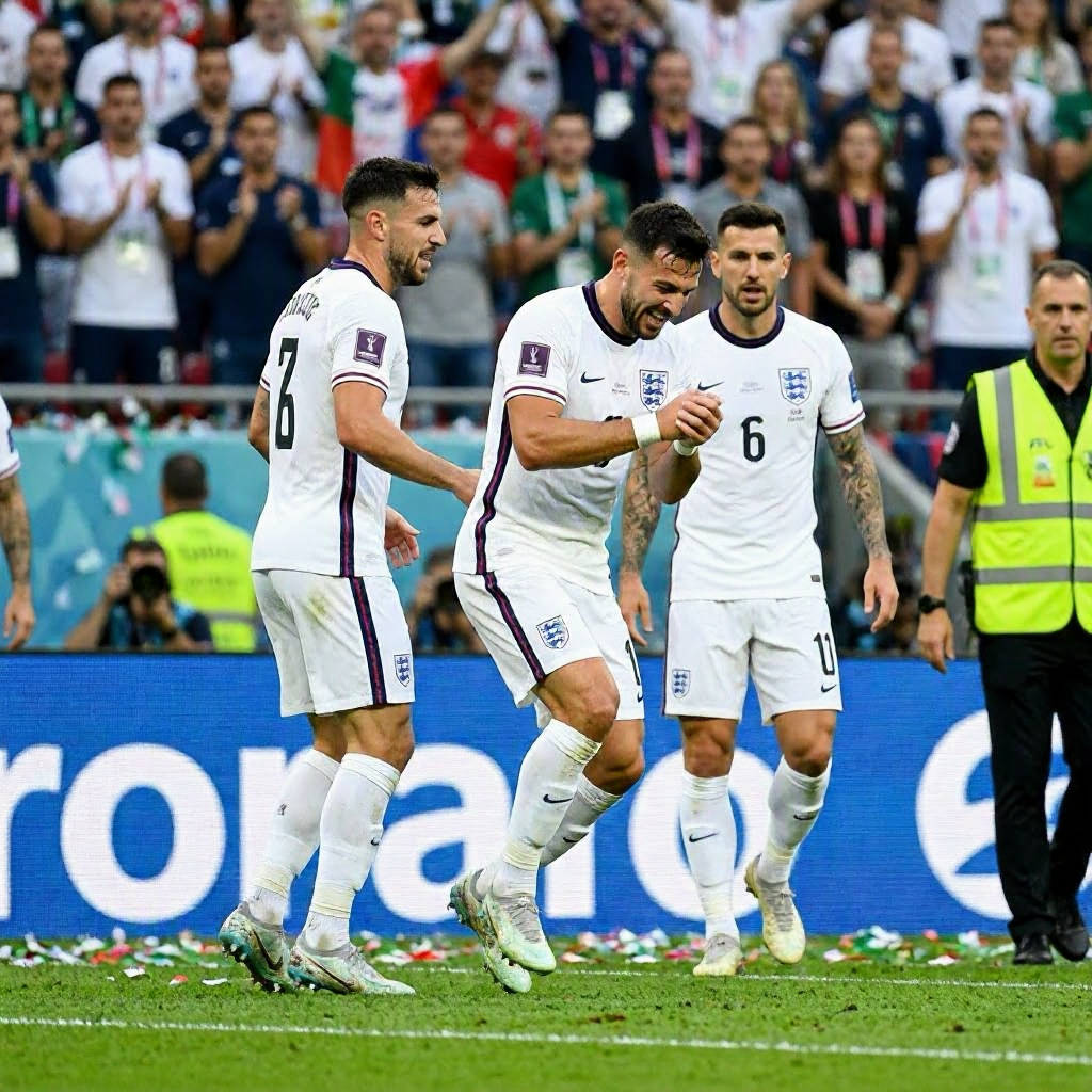 Jordan Henderson Suffers Wrist Injury Celebrating England's World Cup Win Over Mexico
