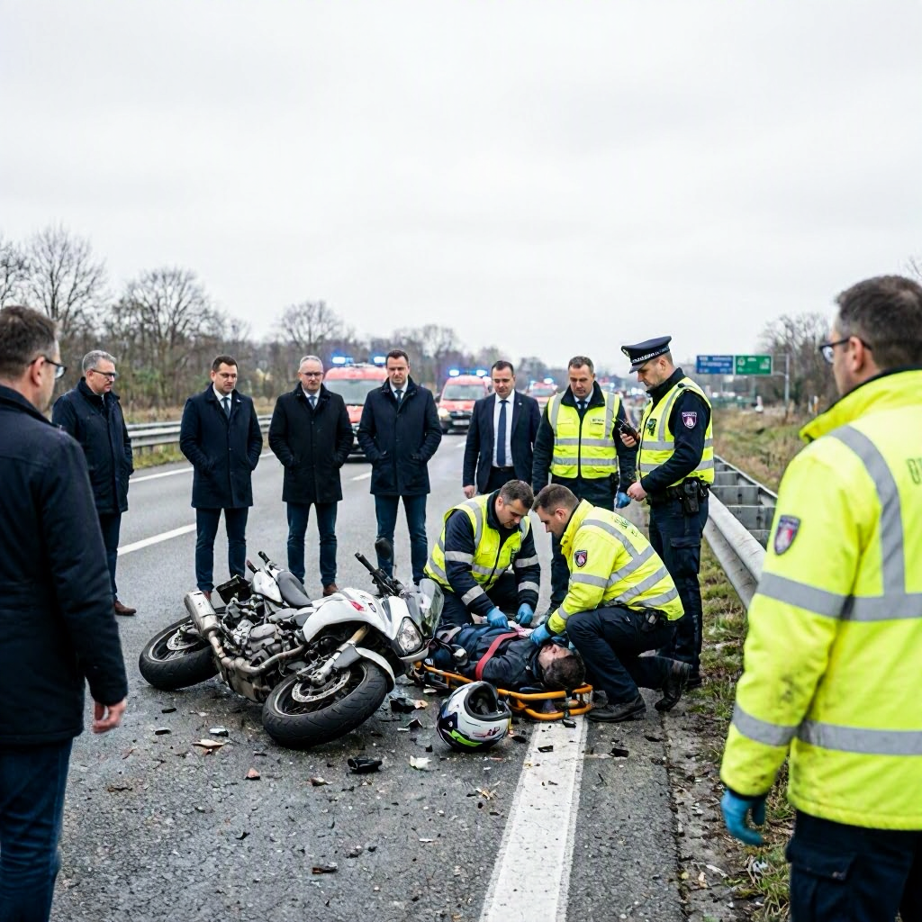 Kradfahrer bei Unfall auf der A23 zwischen Elmshorn und Tornesch schwer verletzt