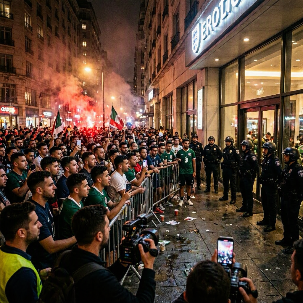 Krawall vor dem Teamhotel: Mexikos Fans sorgen für Lärm bei Englands WM-Vorbereitung