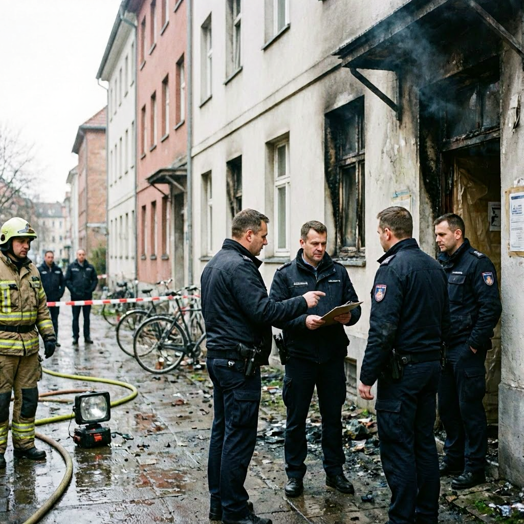 Kriminalpolizei ermittelt nach Wohnungsbrand in Greifswald