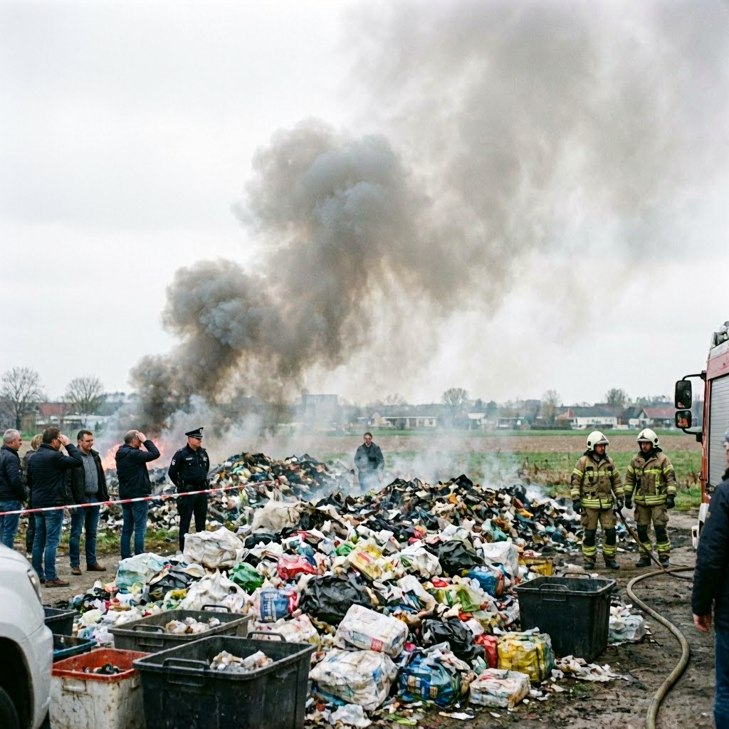 Kunststoffmüll in Swisttal: Großbrand löst Warnung für Anwohner aus