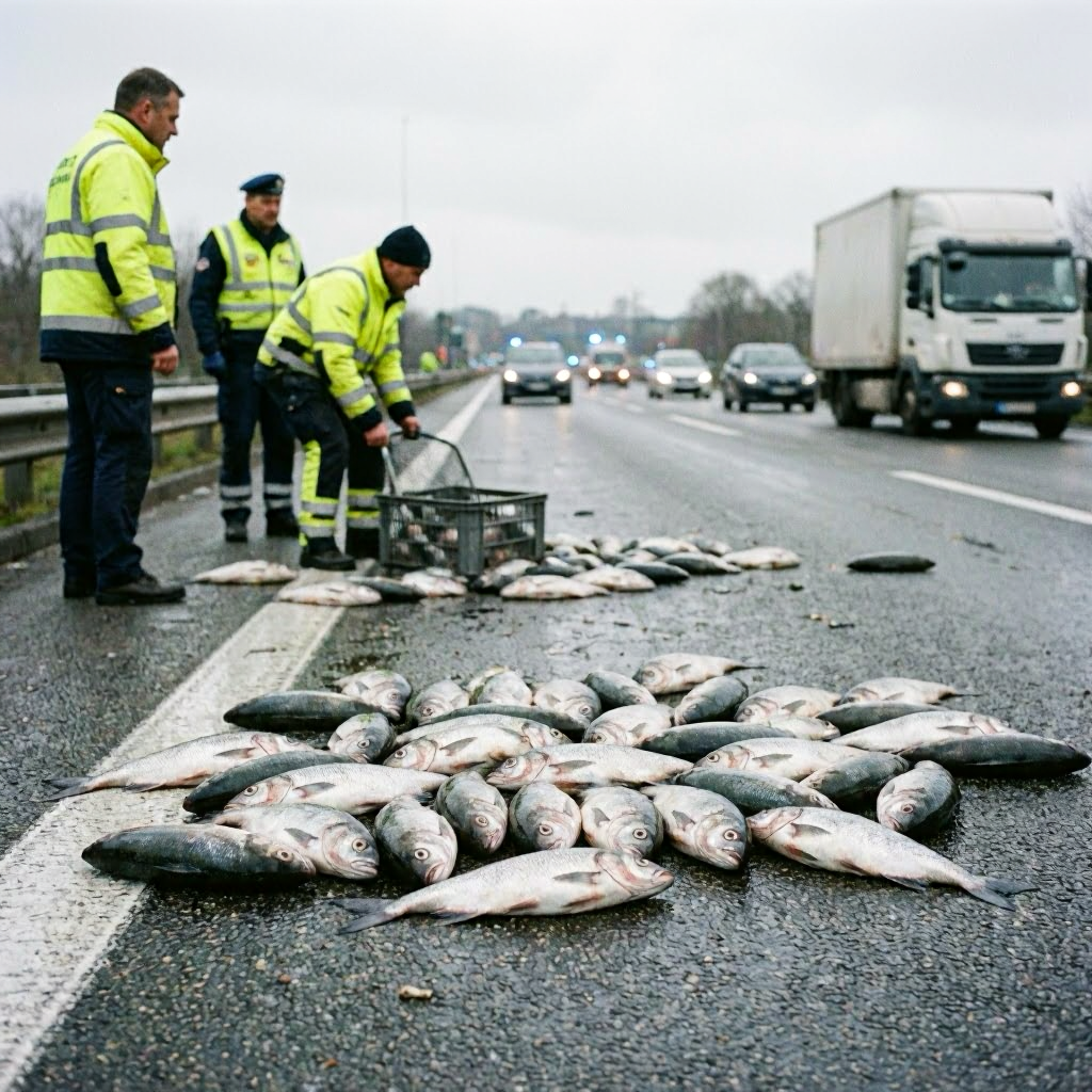 Lebende Fische verursachen Stau: A3 bei Frankfurt kurzzeitig gesperrt