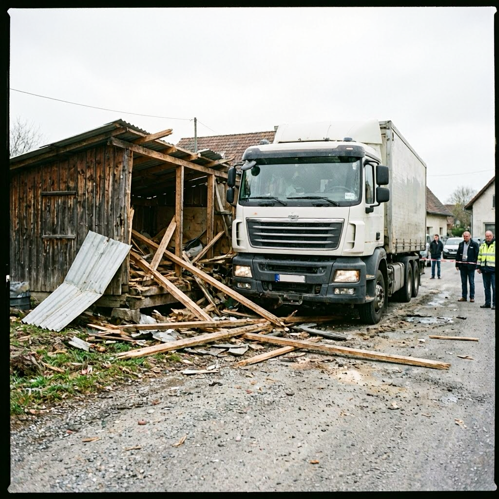 Lkw-Unfall in Oberkirch: Bremsen versagen und verursachen hohen Schaden