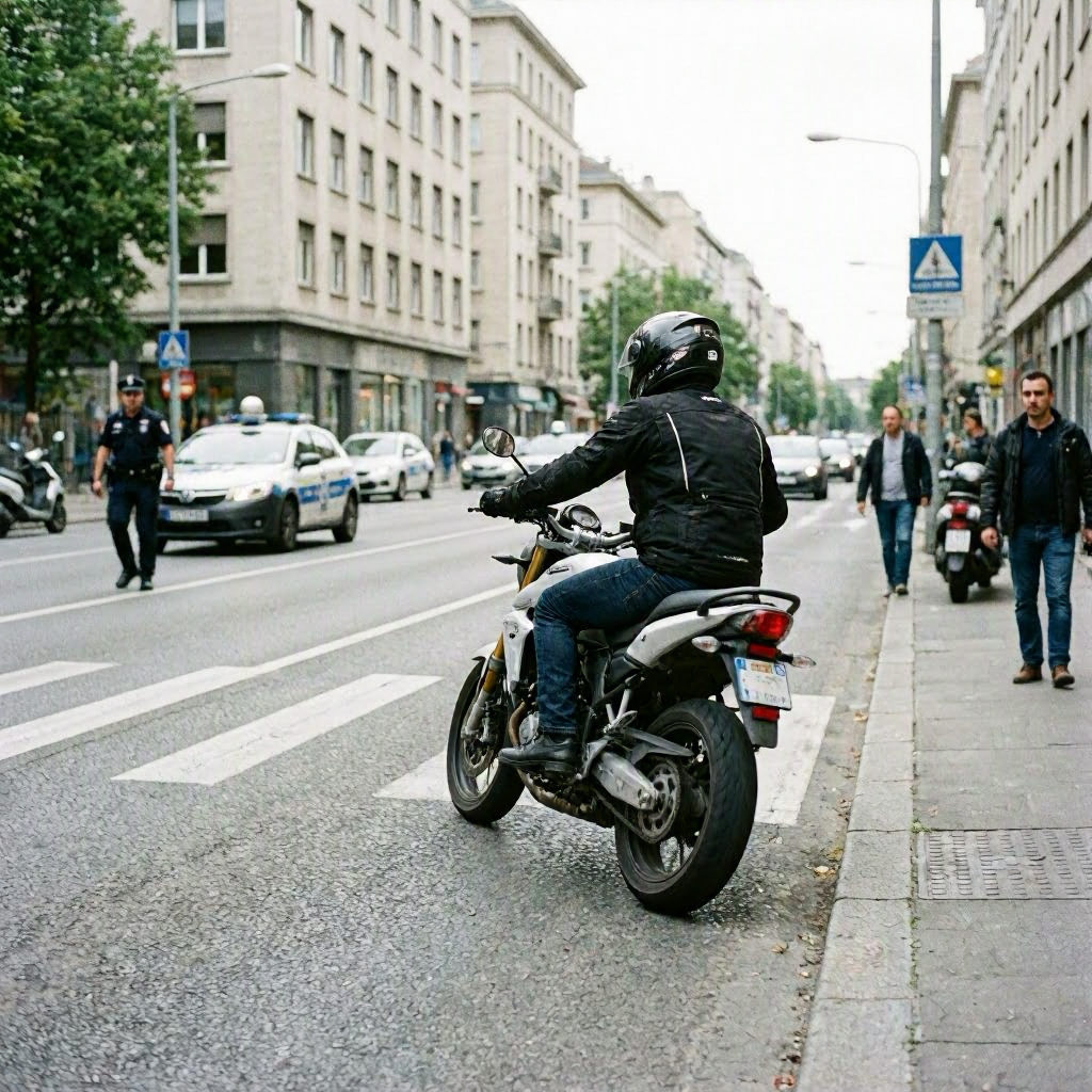 Motorradfahrer entkommt Polizei nach riskantem Fahrmanöver bei Frankenthal