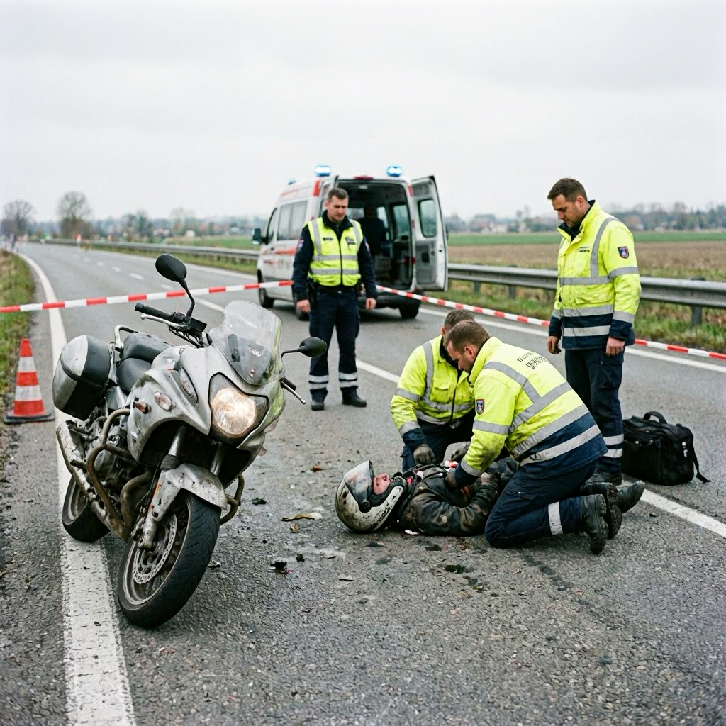 Motorradfahrer bei Unfall auf der B212n in Berne schwer verletzt