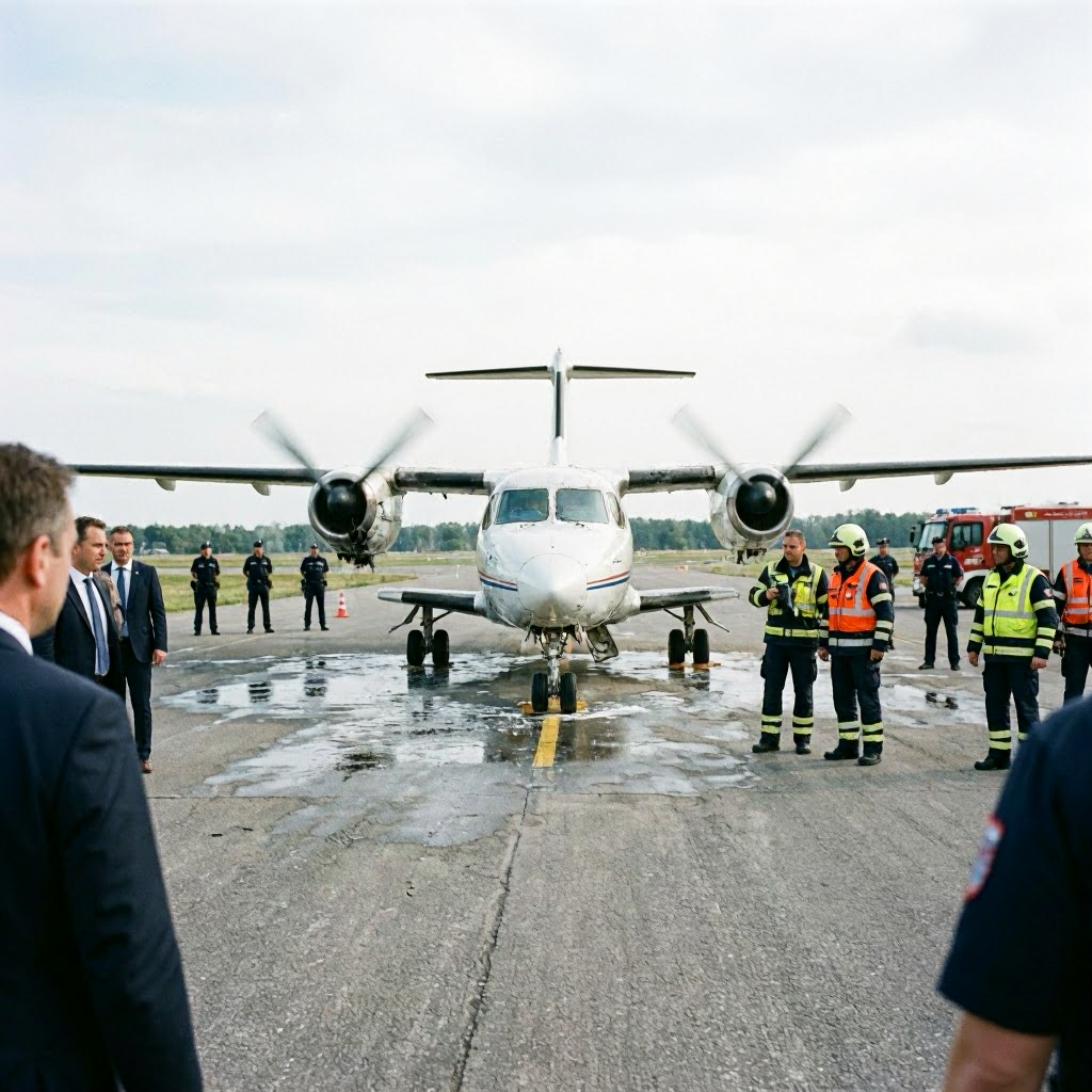 Notlandung im Baden-Airpark: Pilot mit defekten Triebwerken rettet sich