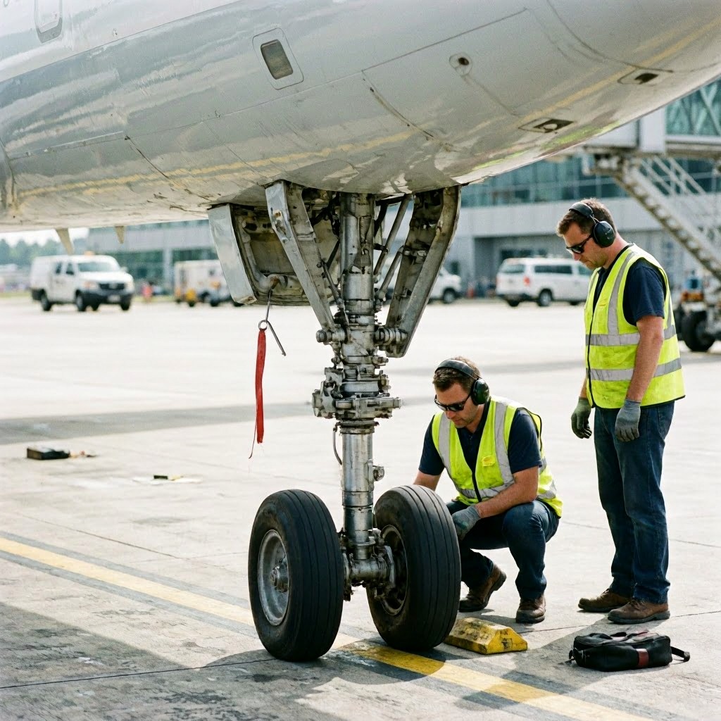 Panne am Frankfurter Flughafen: Verriegelungsstift für Fahrwerk versäumt