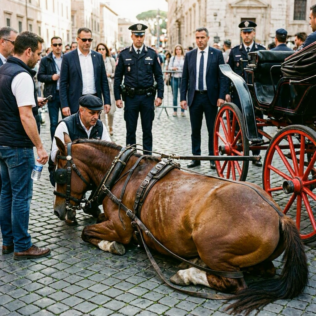 Pferd bricht in Rom zusammen – Kutschfahrten in der Kritik