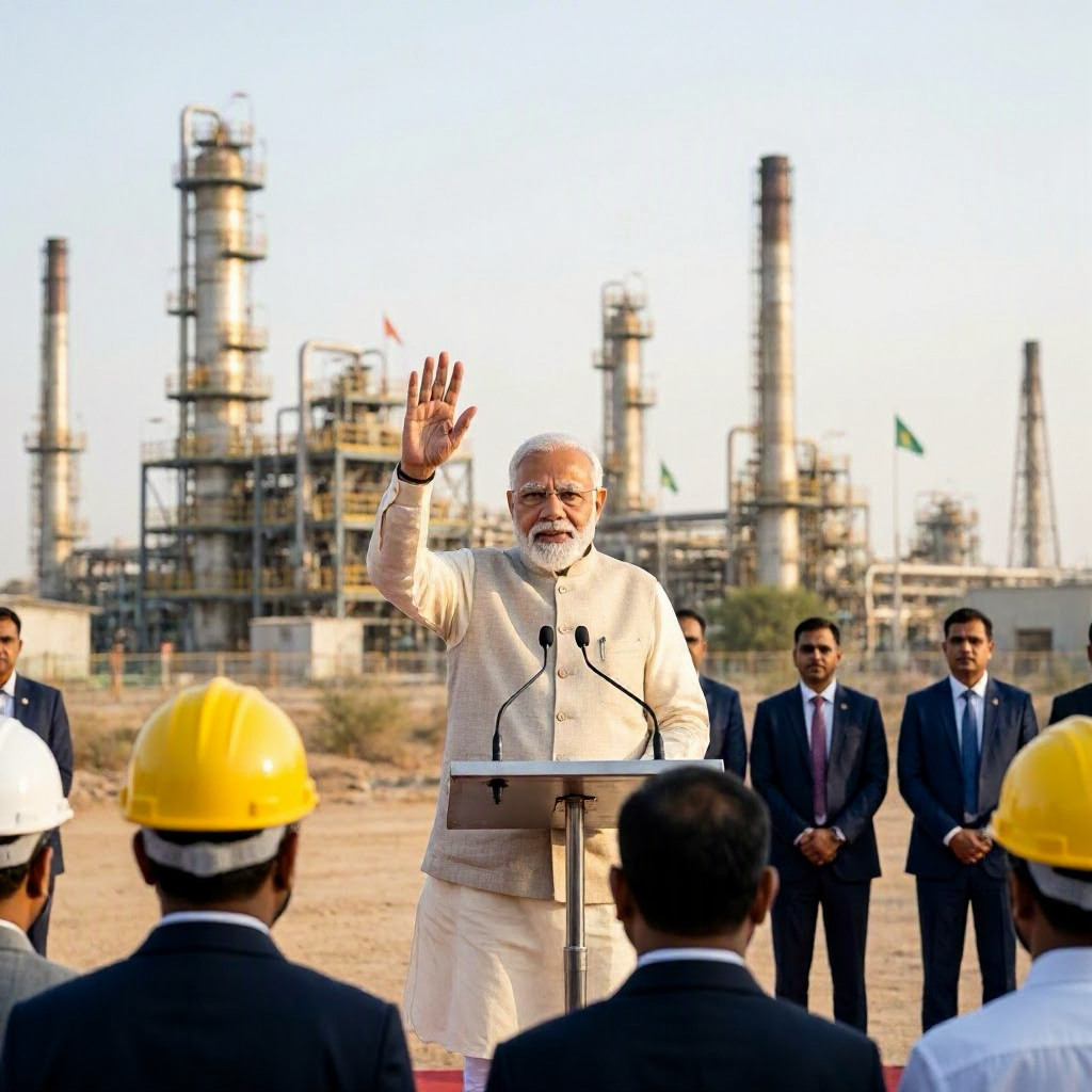PM Modi Unveils India's First Greenfield Integrated Refinery in Rajasthan