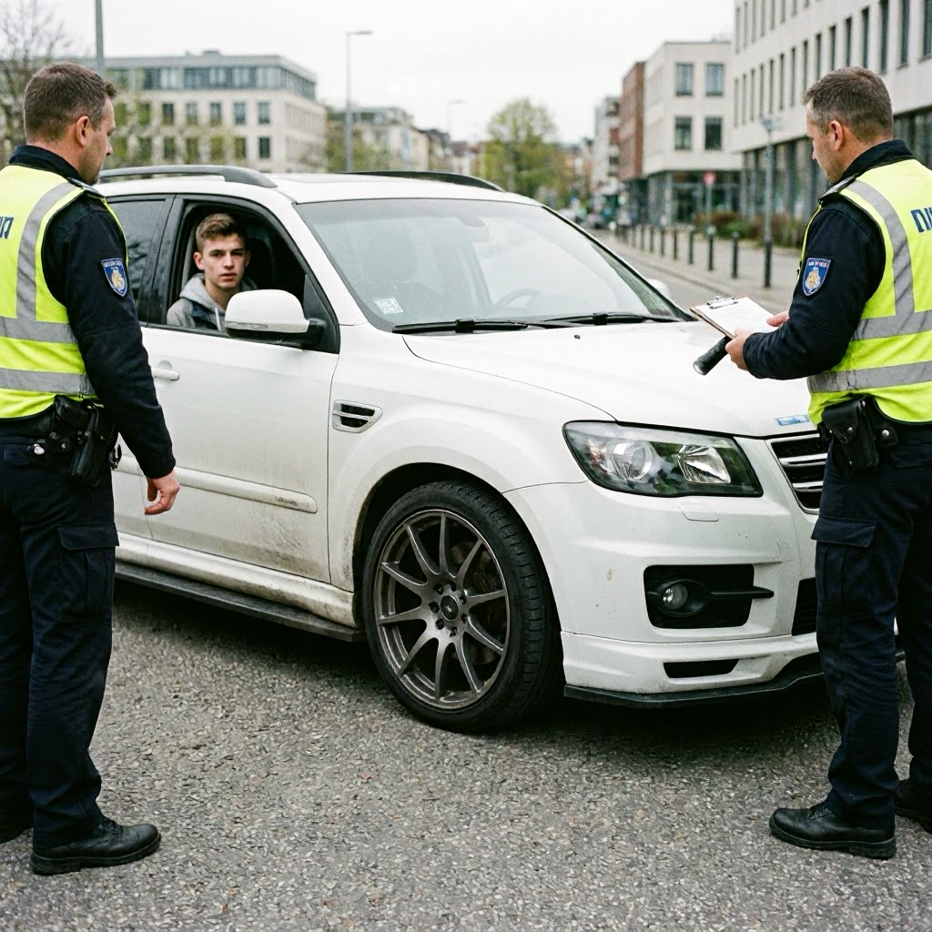 Polizei stoppt 17-Jährigen in getuntem SUV mit Mängeln in München