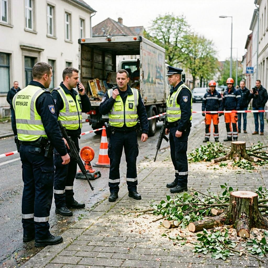 Polizeieinsatz nach Schüssen während Baumschnittarbeiten in Drensteinfurt
