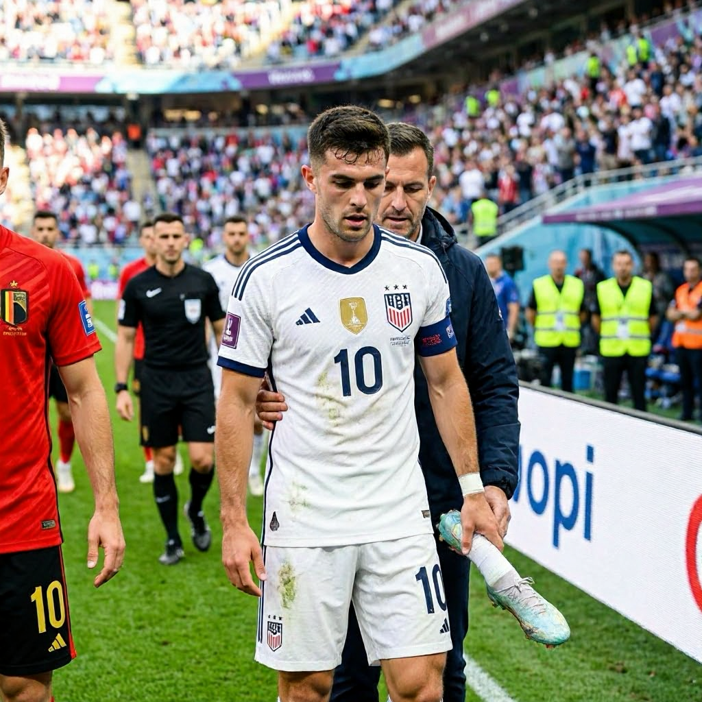 Pulisic's World Cup Dreams Hampered by Foot Injury Against Belgium